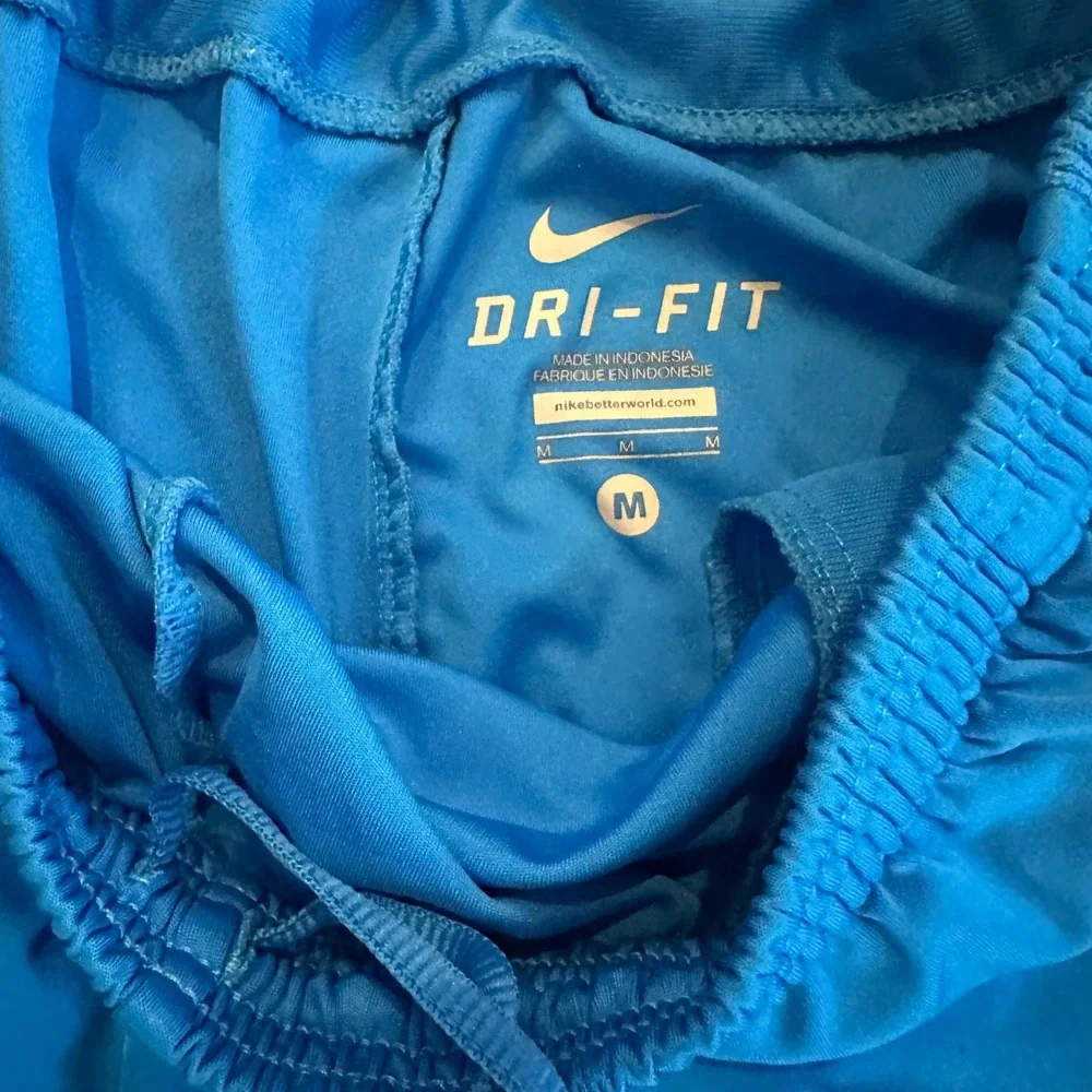 Nike Dri-FIT Men Blue Athletic Basketball Training Shorts 398513-406 Size Medium